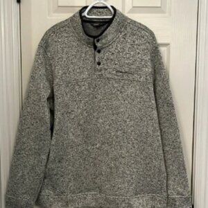 Eddie Bauer Men’s Gray Radiator Fleece Snap Mock Pullover Size‎ Extra Large